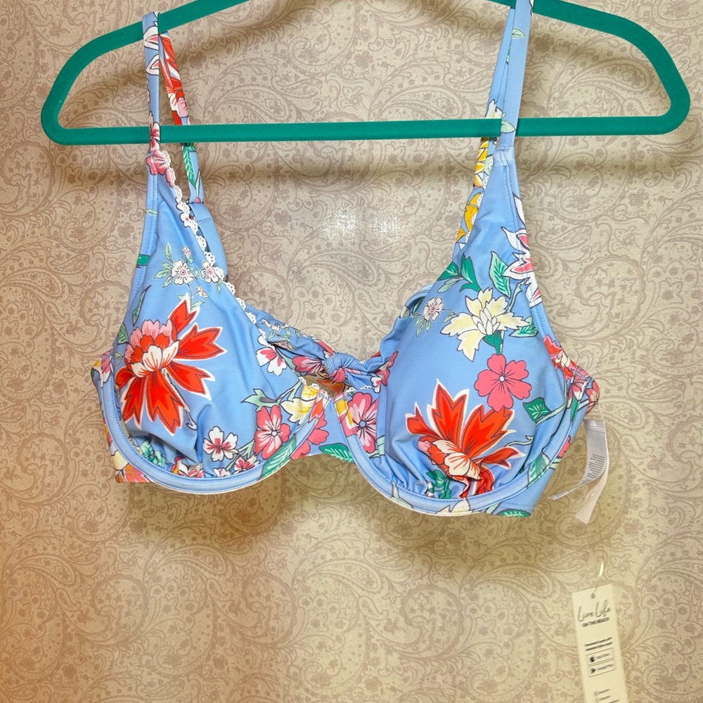 Cupshe Light Blue Floral Bikini Set